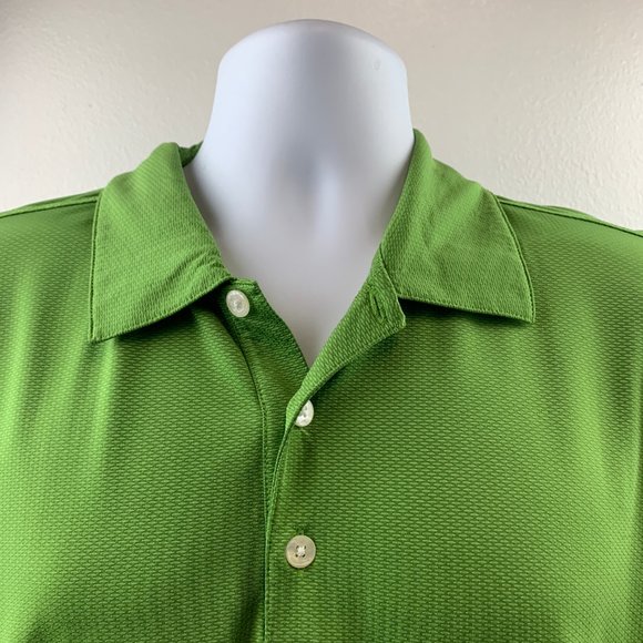 Nike Golf Polo Golf Men Casual Shirt Sz L Solid Gr - Picture 2 of 6